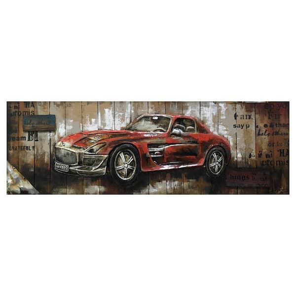 Yosemite Home Decor "Red Vintage Car II" by Unknown Artist Wood Wall Art
