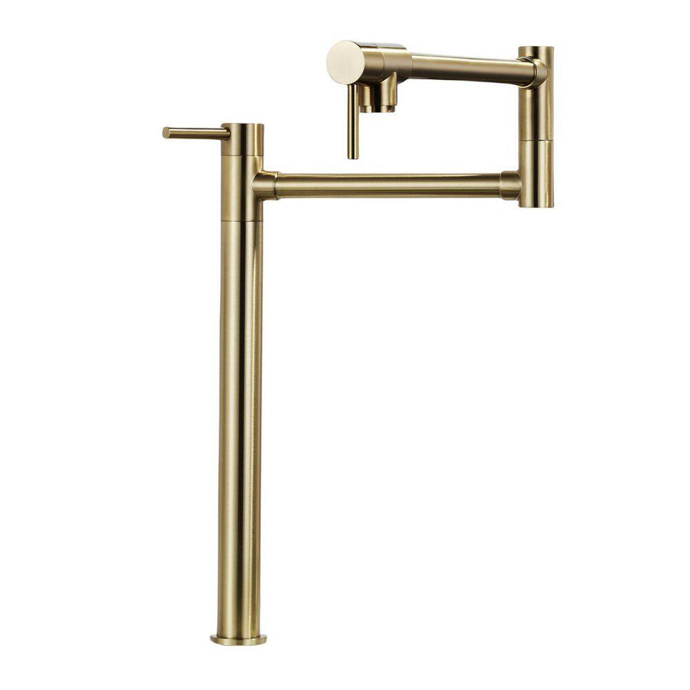 Deck Mount Pot Filler Faucet with 2-Handle in Gold price history on PriceWatchPro