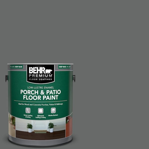 BEHR PREMIUM 1 gal. #PPU26-02 Imperial Gray Low-Lustre Enamel Interior/Exterior Porch and Patio Floor Paint