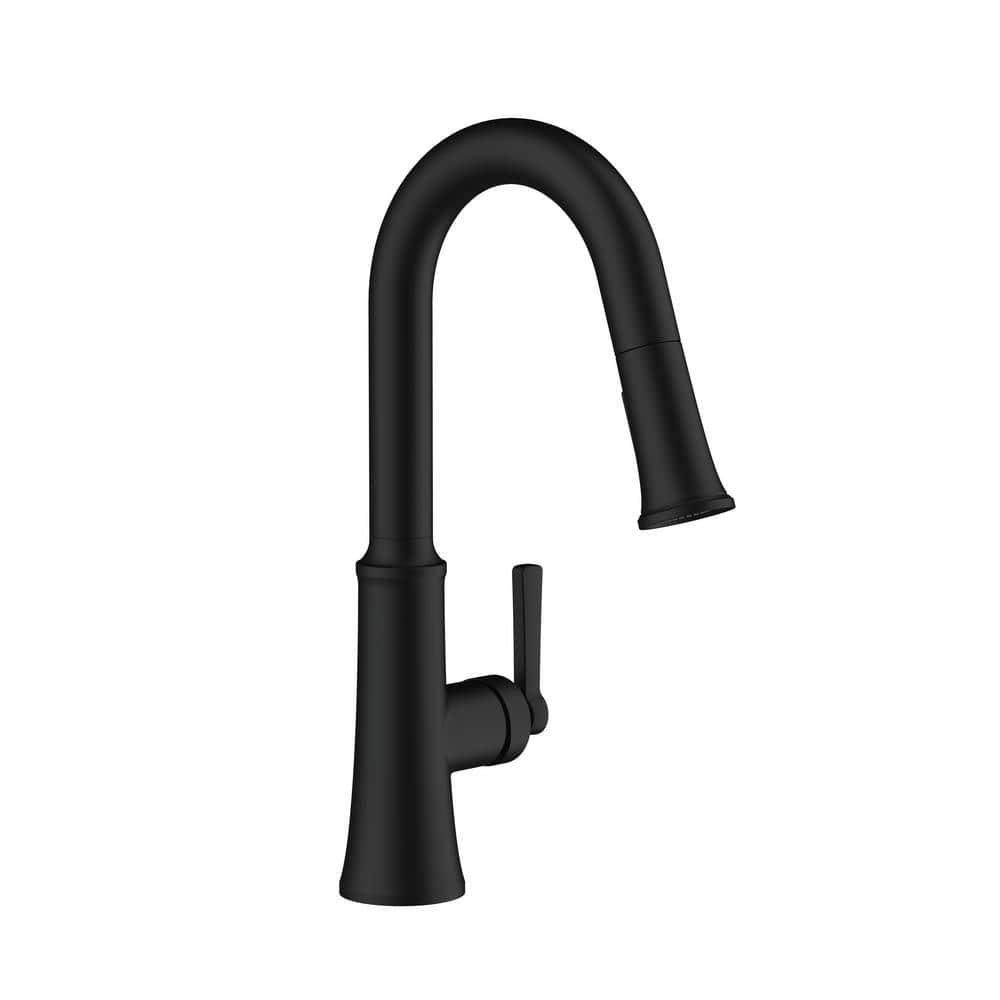 Northerly Single Handle Pull-Down Sprayer Bar Faucet Deckplate Not Included in Satin Black price history on PriceWatchPro