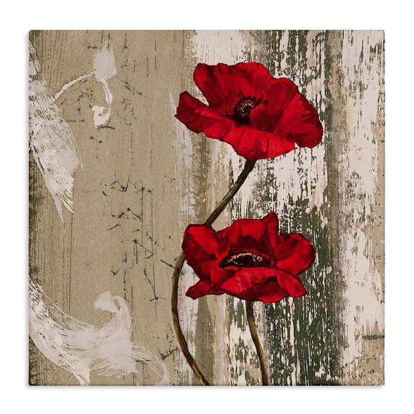Red Anemones Duo by Brian Foster Unframed Nature Graphic Art Print 30 in. x 30 in.