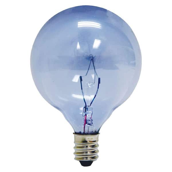 GE Reveal 40-Watt Incandescent G16.5 Globe Candelabra Base Reveal Light ...