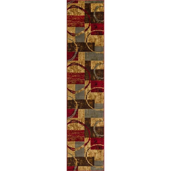 Unique Loom Barista Kouillou Multi 2' 2 x 10' 0 Area Rug