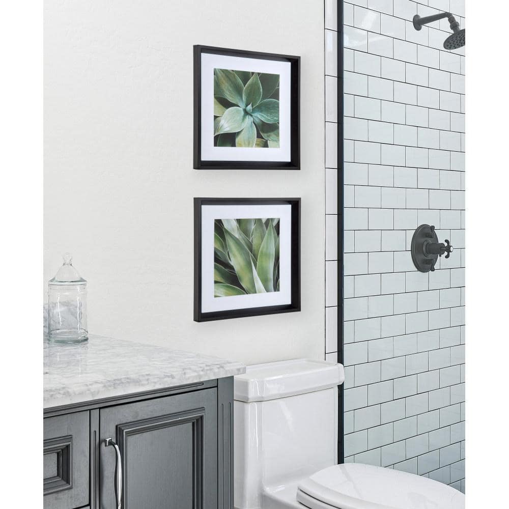 Green Succulent Leaves Framed Canvas Print Set