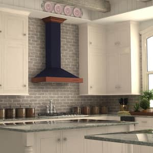 30 in. 400 CFM Convertible Vent Wall Mount Range Hood with Copper Accents in Oil Rubbed Bronze
