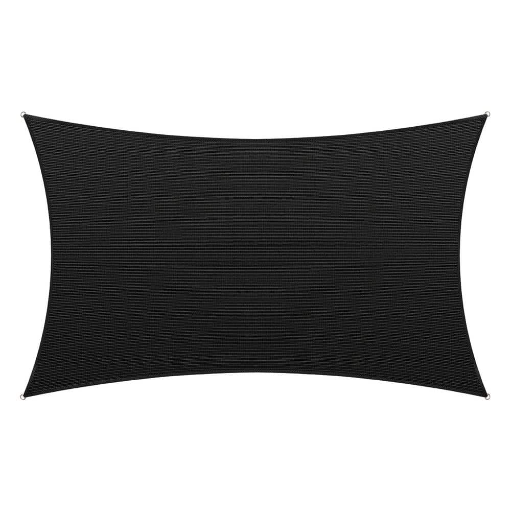 12 ft. x 16 ft. Black Rectangle Shade Sail