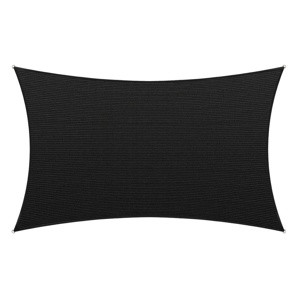 AMGO 12 ft. x 16 ft. Black Rectangle Shade Sail Rectangle12x16Black