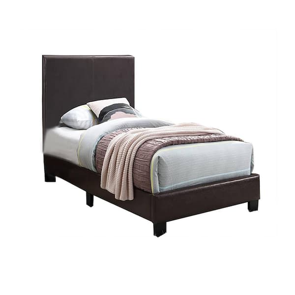 Simple Relax Faux Leather Upholstered, Upholstered Twin Bed
