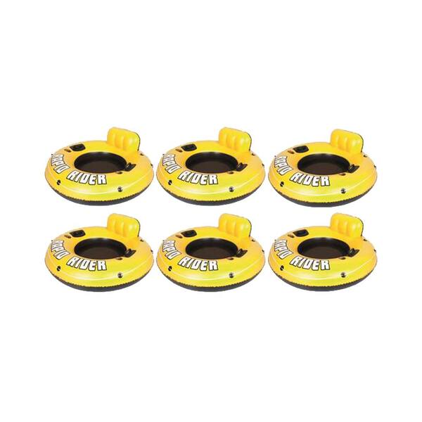 Bestway Rapid Rider 53 in. Raft Pool Tubes with Handles/Cup Holders (6-Pack)