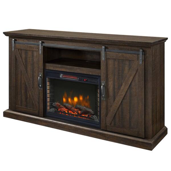 Muskoka Langdon 58 in. Freestanding Infrared Electric Fireplace TV ...