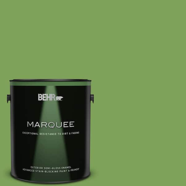 BEHR MARQUEE 1 gal. #P380-6 Springview Green Semi-Gloss Enamel Exterior Paint & Primer