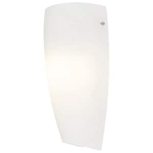 Daphne 1-Light White Wall Sconce with Alabaster Glass Shade