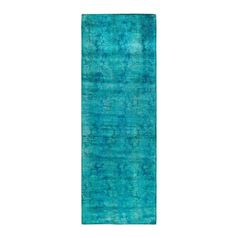 Overdyed Blue 3 ft. x 8 ft. Solid Wool Indoor Runner Rug price history on PriceWatchPro