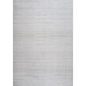 Modern Abstract Plain Beige Cream 7 ft. x 10 ft. Indoor Soft Area Rug