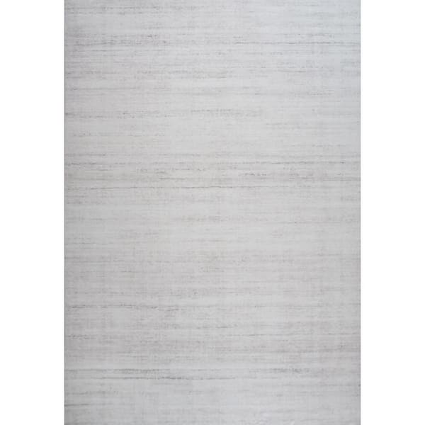 Modern Abstract Plain Beige Cream 7 ft. x 10 ft. Indoor Soft Area Rug