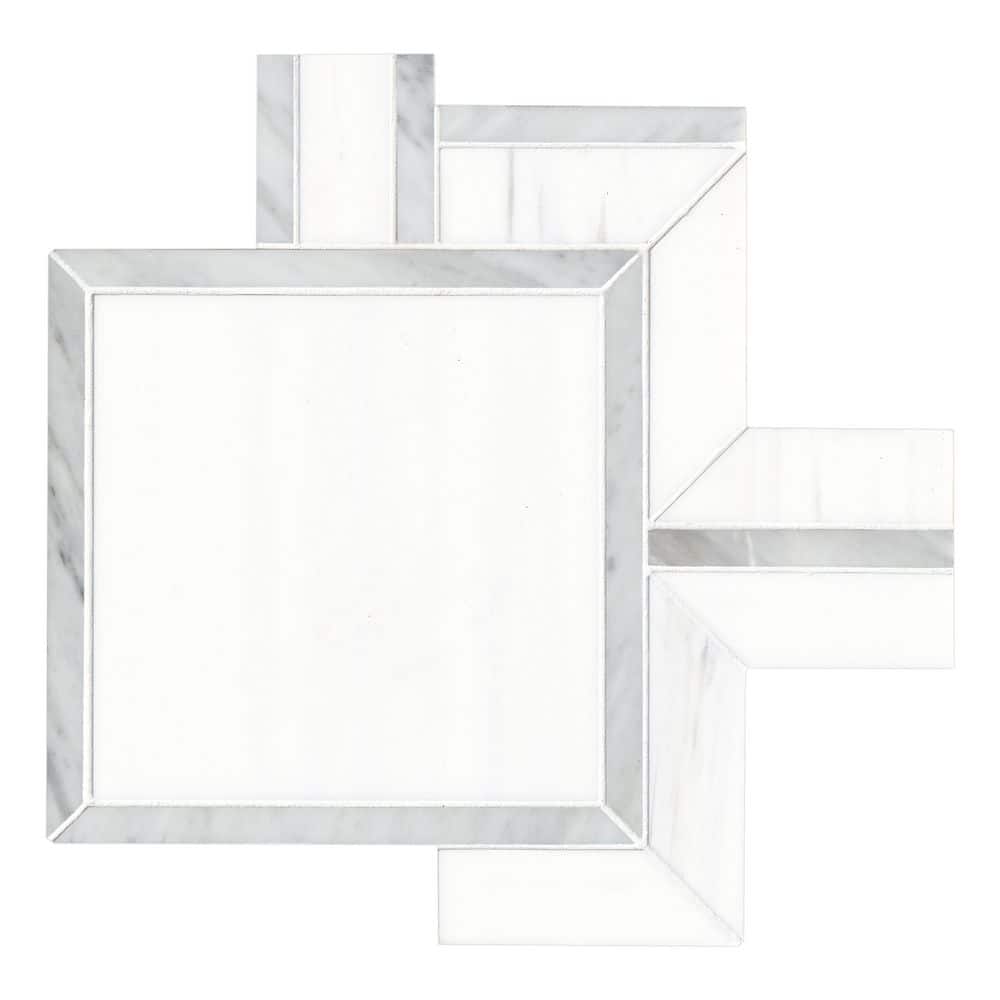 MSI Bianco Dolomite Alana 11 in. x 13 in. x 10mm Polished Marble