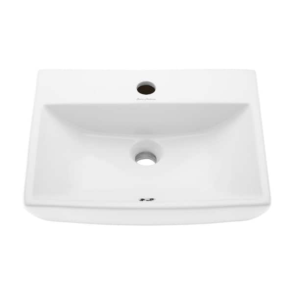 Swiss Madison Sublime Compact Ceramic Wall Hung Sink in White