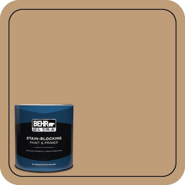 BEHR ULTRA 1 qt. #PPU4-06 Teatime Satin Enamel Exterior Paint & Primer