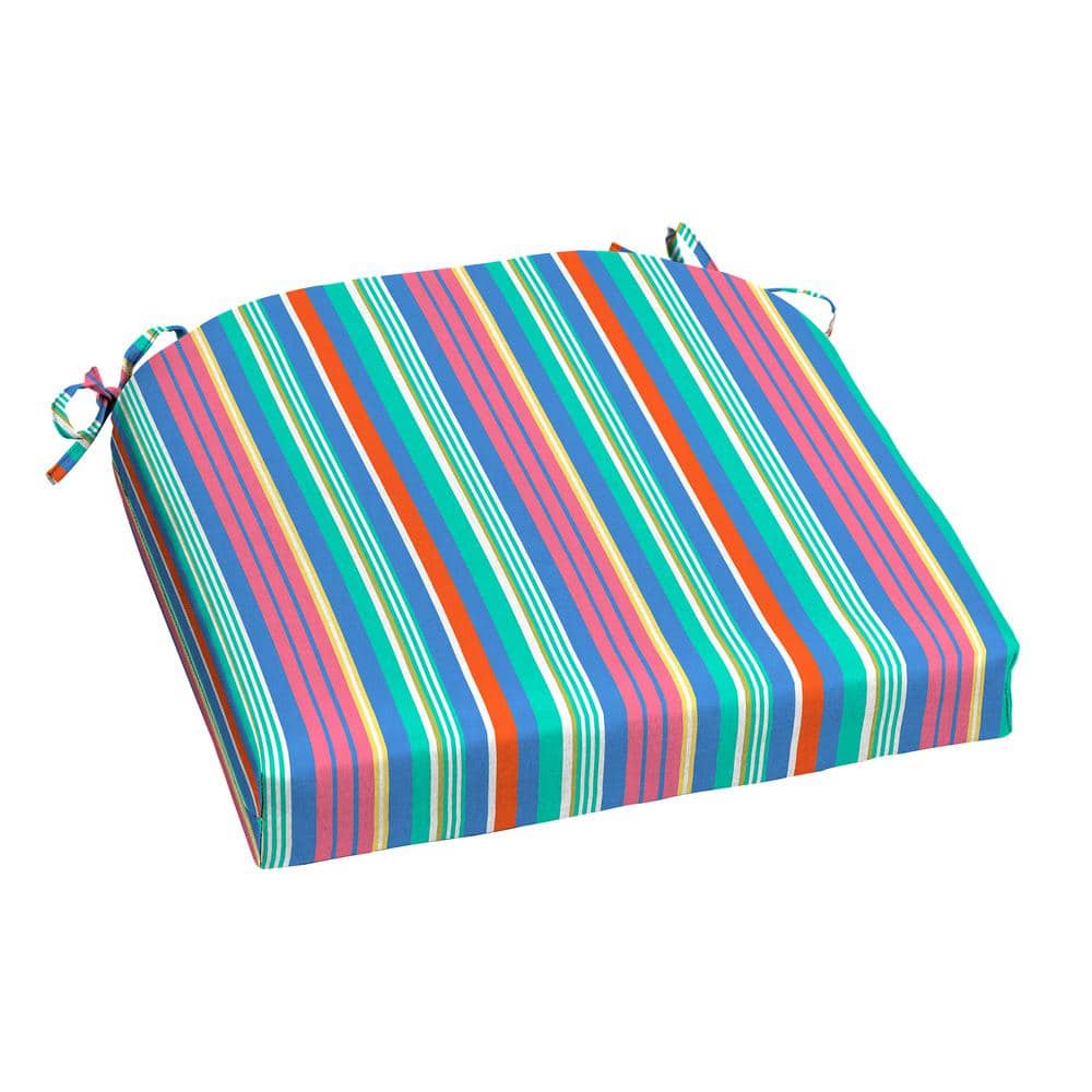 Hampton Bay 20 in. x 20 in. Square Outdoor Seat Cushion in Antilles