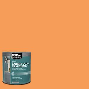 1 qt. #P220-6 Bergamot Orange Satin Enamel Interior/Exterior Cabinet, Door & Trim Paint