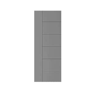 Metropolitan 30 in. x 80 in. Hollow Core Light Gray Stained Composite MDF Interior Door Slab for Pocket Door