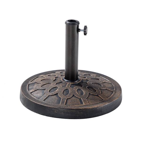 maocao hoom Resin Patio Umbrella Base in Bronze SFDJ90330 The Home