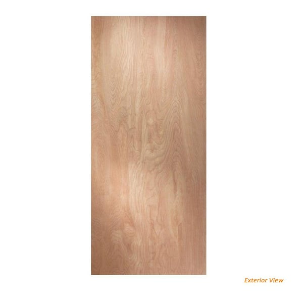 JELD-WEN 28 in. X 80 in. Hardboard Flush Unfinished Solid Core Hardwood Interior Door Slab