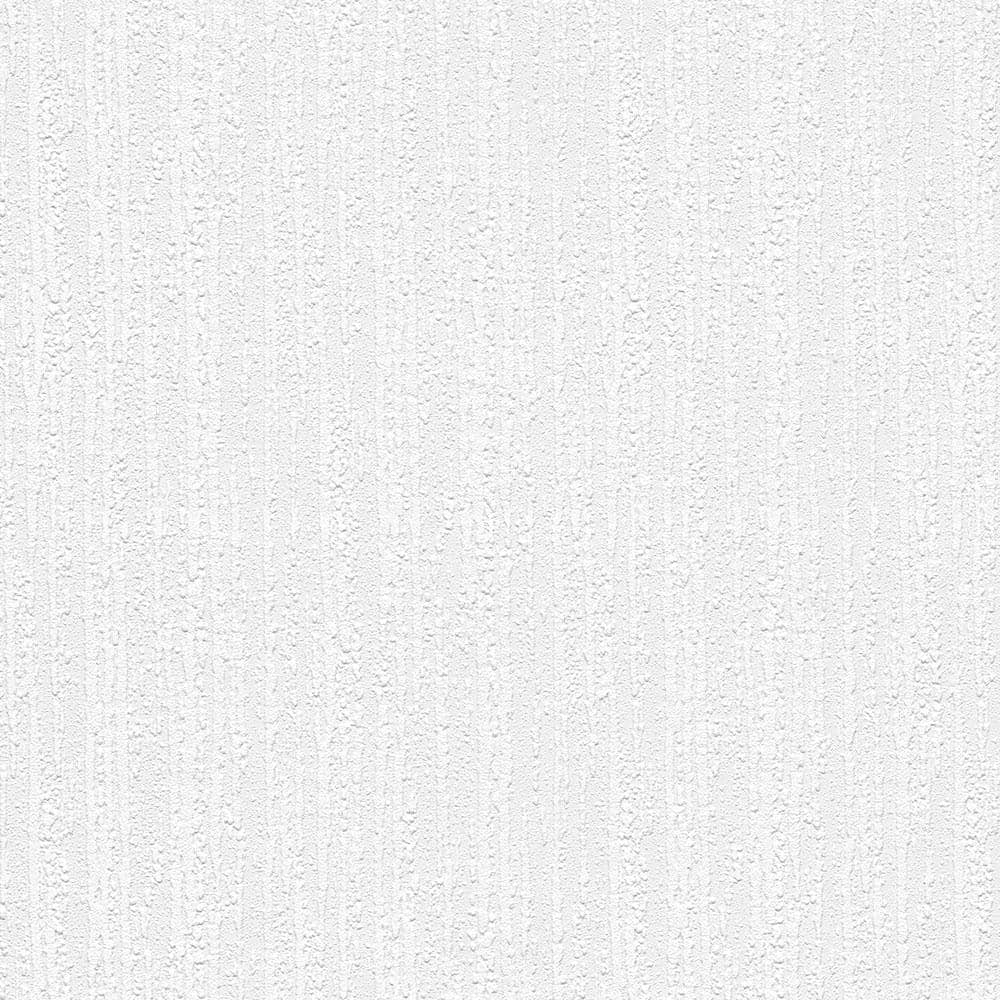 White Embossed Paintable Vinyl Wallpaper