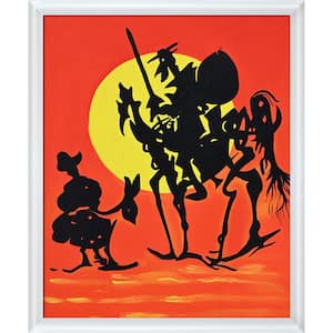 Don Quixote Reproduction with Moderne Blanc Frame by Nora Shepley Canvas Print