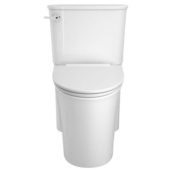 Convenient Height Extra Tall Toilets Pearl White Dual Flush Elongated Tall  Height 2-piece Soft Close Toilet 12-in Rough-In 1.28-GPF in the Toilets  department at