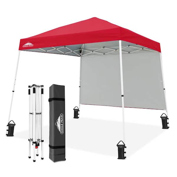 EAGLE PEAK 10 ft. x 10 ft. Outdoor Pop Up Slant Leg Canopy