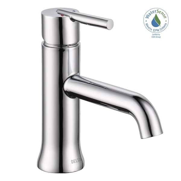 Delta Trinsic Single Hole Single-Handle Bathroom Faucet in Chrome