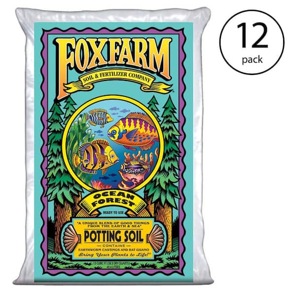 FOXFARM 40 lbs. Ocean Forest Plant Garden Potting Soil Mix (12-Pack)