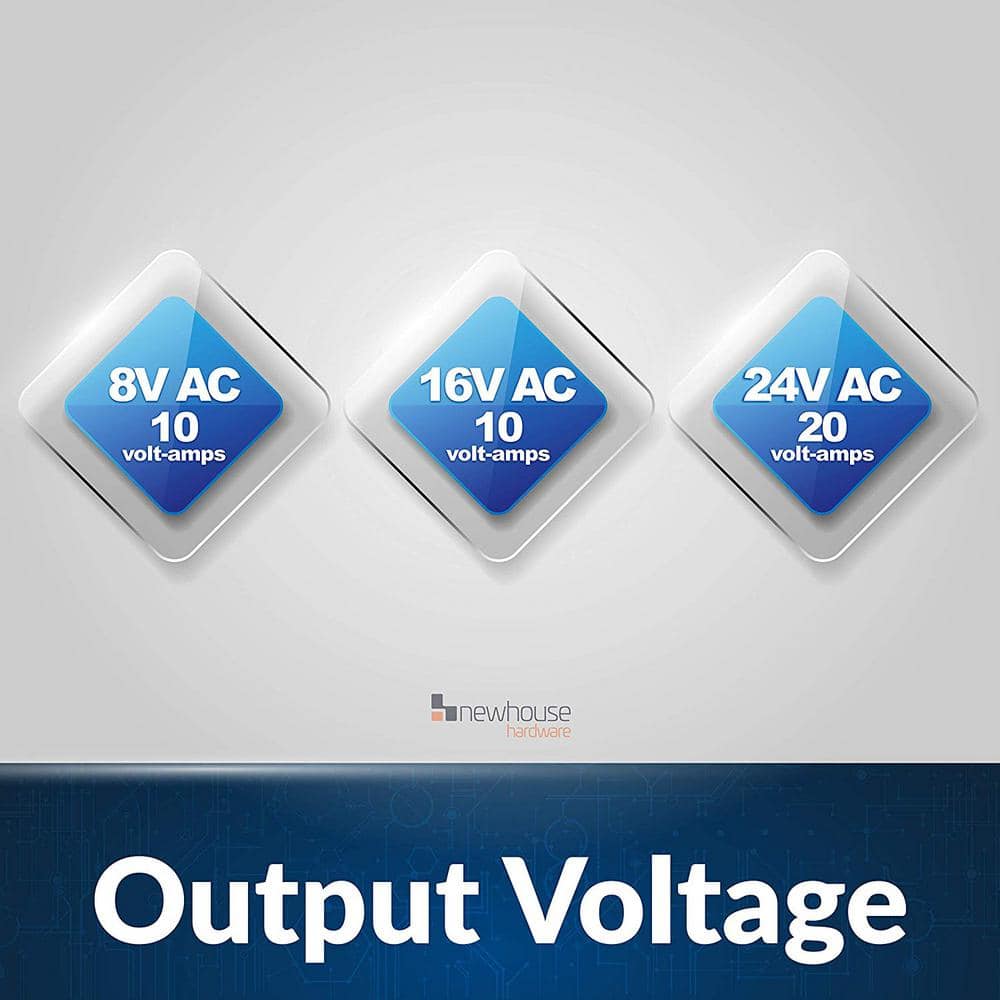 Compact Tri-Volt Doorbell Transformer for Smart Video Doorbells