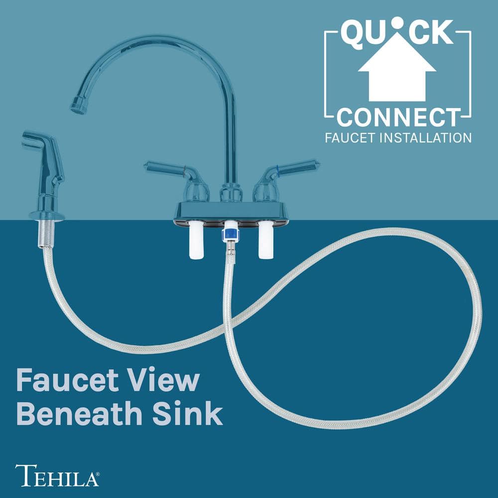 Gray Thermoplastic Freestanding Utility Sink with Chrome Faucet and Sprayer
