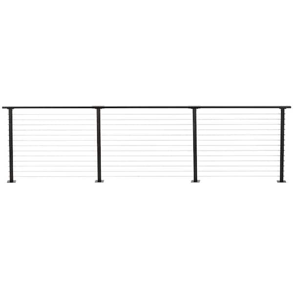 CityPost 18 ft. Deck Cable Railing, 42 in. Base Mount, Bronze