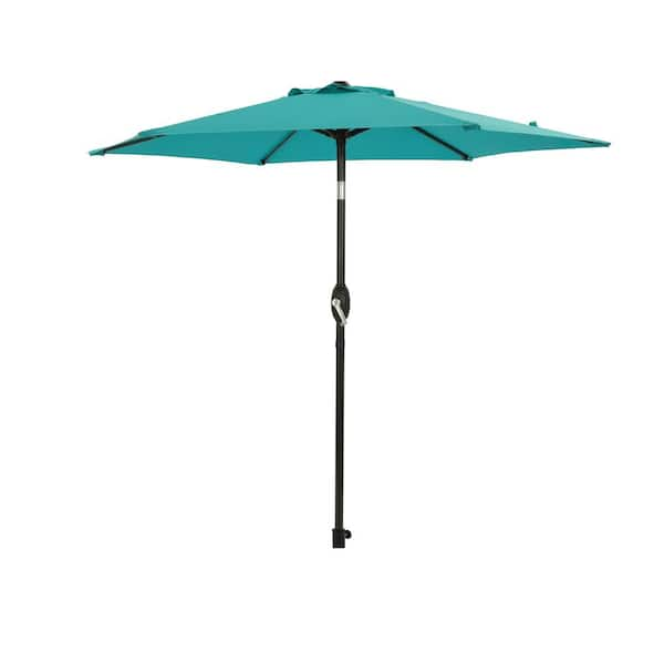 Inner Decor Seymo 7.5 ft. Steel Market Tilt Patio Umbrella in Light ...