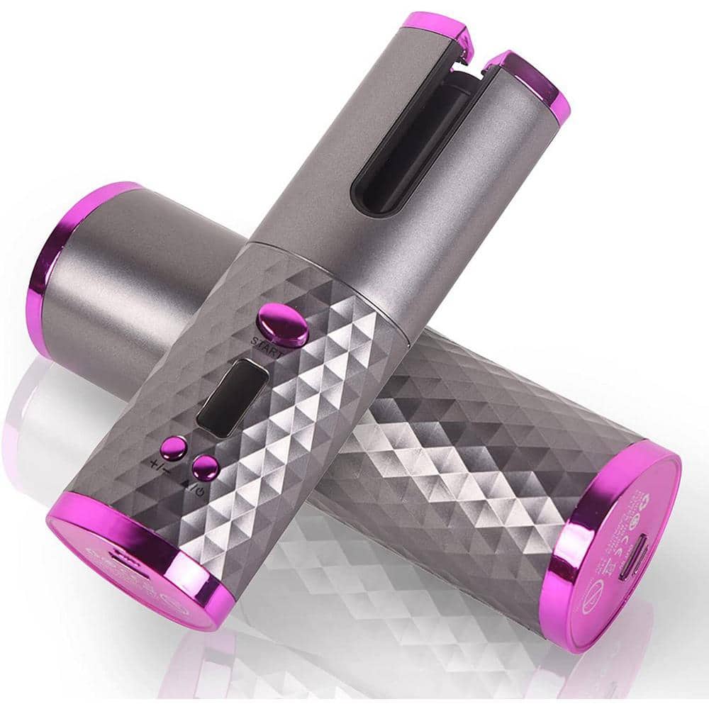Cordless Auto Rotating Hair Curler in Gold