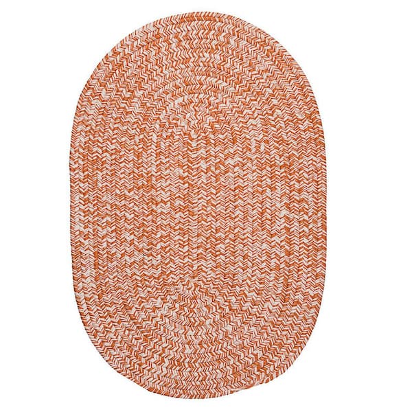 Colonial Mills Howell Tweed Orange 4 ft. x 6 ft. Oval Indoor/Outdoor Area Rug