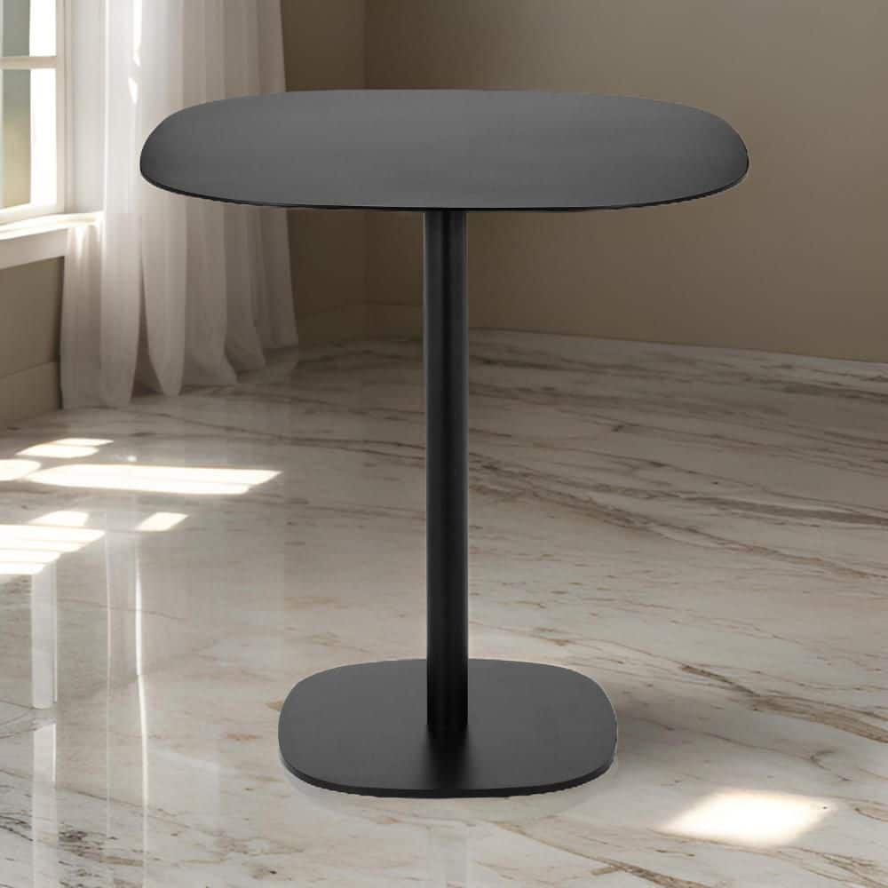 Liki Black Metal Round 27.5 in. Pedestal Base Dining Table Seats 2 price history on PriceWatchPro