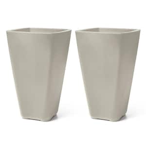 17 in. x 26 in. Bridgeview Tall Planter Concrete (2 Pack)