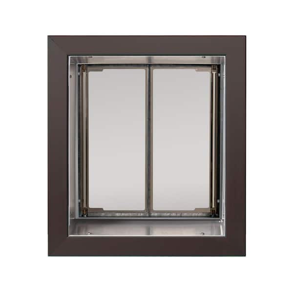 9 in. x 12 in. Wall Mount Bronze Medium Dog Door