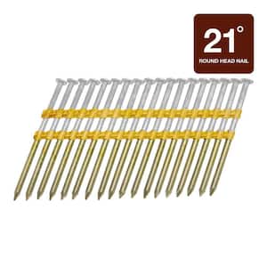 3-1/4 in. x 0.148 in. 21° Plastic Collated Vinyl Coated Smooth Shank Round Head Framing Nails 3000 per Box