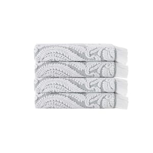 Laina 4-Pieces Silver Turkish Cotton Hand Towels