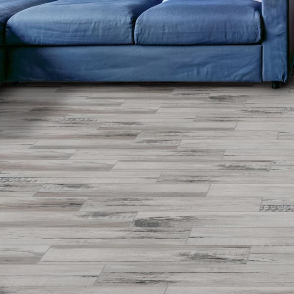MS International Woodhill Matte Ash 6 x 24 Ceramic Floor and Wall Tile