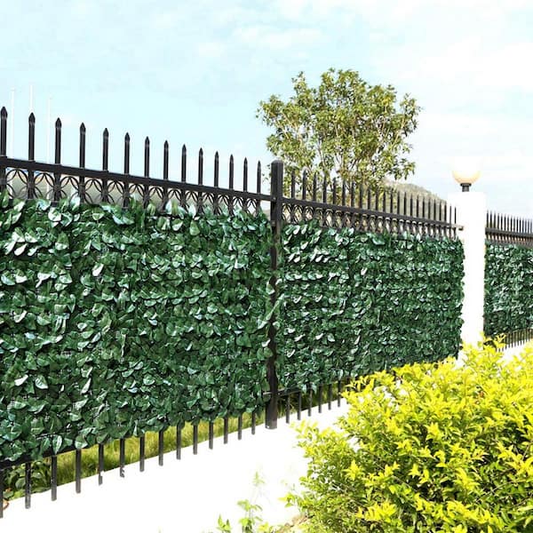 59 in. x 118 in. Artificial Ivy Hedge Privacy Fence Screen