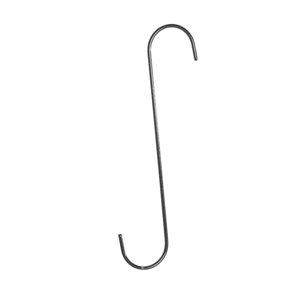 Glamos Wire Products 12 in. Black Heavy Duty Metal Extension Hook (5 ...