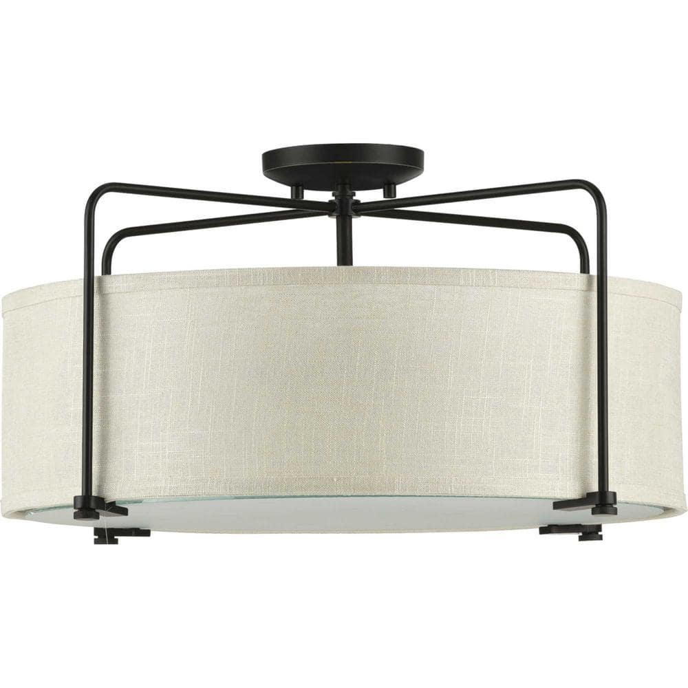 Kempsey 21.75 in. 3-Light Antique Bronze Flush Mount price history on PriceWatchPro
