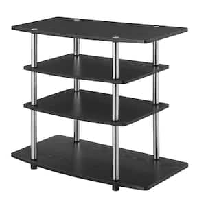 Designs2Go 31.5 in. Black Particle Board TV Stand Fits TVs Up to 32 in. with Cable Management