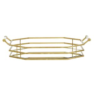 Gold Metal Mirrored Decorative Tray
